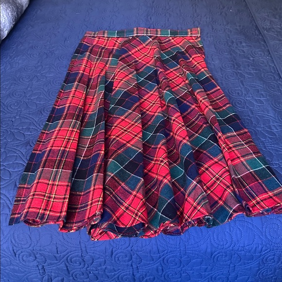You Babes Dresses & Skirts - Vibrant Plaid A-Line Skirt - Red and Green
